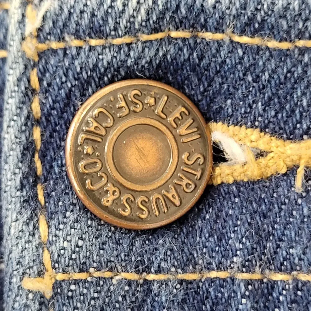Vintage LEVIS With-A-Skosh Jeans 38x30 Dark-Wash Whiskered
